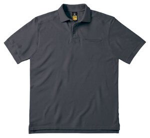 B&C Pro CGPUC10 - Polo da lavoro Pocket Grigio scuro