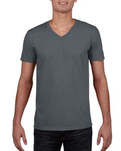 Gildan 64V00 - T-shirt uomo con scollatura a V Softstyle® Charcoal