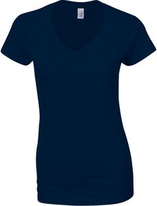 Gildan GI64V00L - T-shirt donna con scollatura a V Softstyle® Navy/Navy