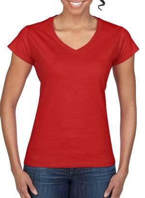 Gildan GI64V00L - T-shirt donna con scollatura a V Softstyle®