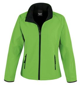 Result R231F - Giacca Stampabile da Donna Core Soft Shell Vivid Green/ Black