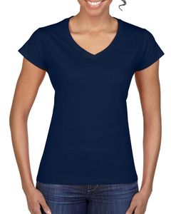 Gildan GN647 - T-Shirt da Donna con Collo a V Blu navy