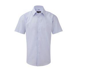 Russell Collection JZ923 - Camicia uomo Oxford maniche corte