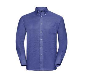 Russell Collection JZ932 - Camicia Maniche Lunghe Oxford Uomo