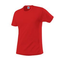 Starworld SW380 - Maglietta da uomo 100% cotone pesante Bright Red