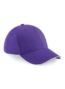 Beechfield BF020 - Cappellino 6 Pannelli Purple/White