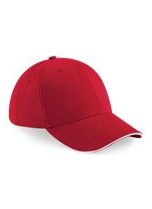 Beechfield BF020 - Cappellino 6 Pannelli Classic Red/White