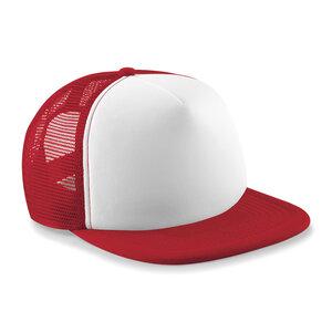 Beechfield BF645 - Cappello Visiera Vintage Classic Red/White