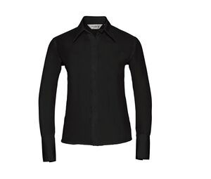 Russell Collection JZ56F - Ladies' Long Sleeve Ultimate Non-Iron Shirt Nero