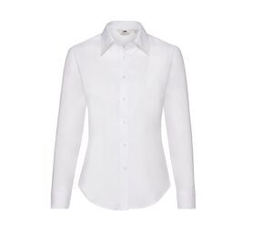 Fruit of the Loom SC401 - Lady Fit Oxford Shirt Long Sleeves Bianco