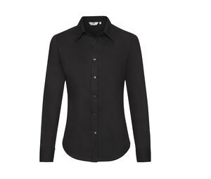 Fruit of the Loom SC401 - Lady Fit Oxford Shirt Long Sleeves Nero