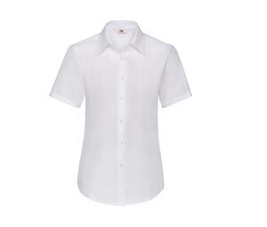 Fruit of the Loom SC406 - Lady Fit Oxford Shirt Short Sleeves (65-000-0) Bianco