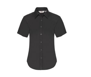 Fruit of the Loom SC406 - Lady Fit Oxford Shirt Short Sleeves (65-000-0) Nero