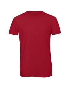 B&C BC055 - TM055 T-Shirt A Tre Tessuti Uomo Rosso