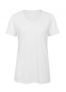 B&C BC058 - T-shirt da donna con scollo a v in tri-blend