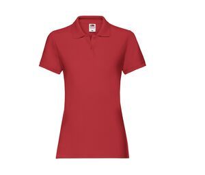 Fruit of the Loom SC386 - Polo da donna in cotone Rosso