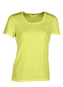 Sans Étiquette SE101 - T-Shirt Sportiva Da Donna Senza Etichetta Fluorescent Yellow