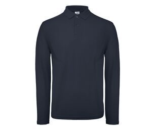 B&C ID1LS - Polo da Uomo ID 001 LSL Blu navy