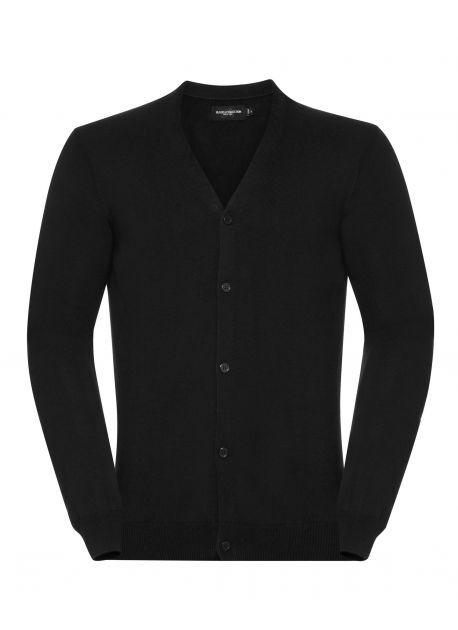 Russell JZ71M - Cardigan in Maglia con Scollo a V da Uomo