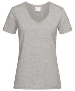 Stedman STE2700 - T-shirt con collo a V da donna Grey Heather