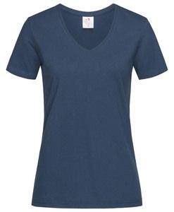Stedman STE2700 - T-shirt con collo a V da donna Blu navy