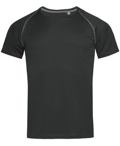 Stedman STE8030 - T-shirt con girocollo da uomo ACTIVE TEAM Black Opal