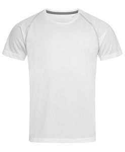 Stedman STE8030 - T-shirt con girocollo da uomo ACTIVE TEAM Bianco