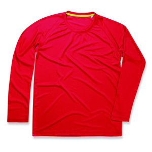 Stedman STE8420 - T-shirt manica lunga da uomo ACTIVE 140 Crimson Red