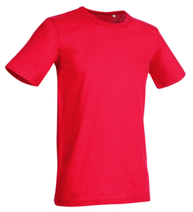 Stedman STE9020 - T-shirt con girocollo da uomo MORGAN Crimson Red
