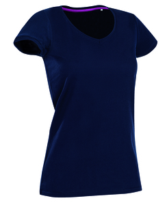 Stedman STE9130 - T-shirt con collo a V da donna MEGAN Marina Blue