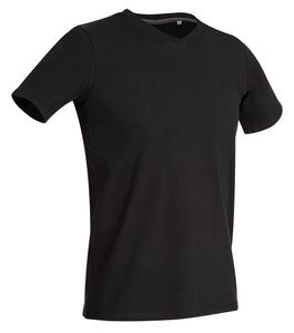Stedman STE9610 - T-shirt con collo a V da uomo CLIVE Black Opal