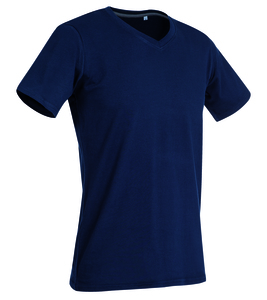 Stedman STE9610 - T-shirt con collo a V da uomo CLIVE Marina Blue