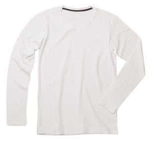 Stedman STE9620 - T-shirt manica lunga da uomo CLIVE Bianco