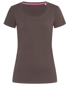 Stedman STE9700 - T-shirt con girocollo da donna CLAIRE Cioccolato scuro