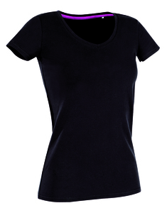 Stedman STE9710 - T-shirt con collo a V da donna CLAIRE Black Opal