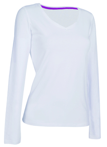 Stedman STE9720 - T-shirt manica lunga da donna CLAIRE Bianco