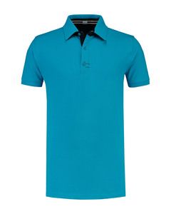 Lemon & Soda LEM3562 - Polo Contrast Cot/Elast Ss uomo Turquoise/DY