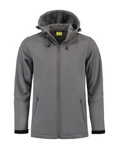 Lemon & Soda LEM3629 - Giacca con cappuccio softshell uomo Grigio perla