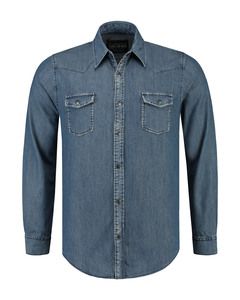 Lemon & Soda LEM3960 - Camicia di jeans uomo Blue Denim