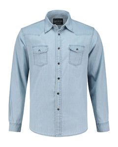Lemon & Soda LEM3960 - Camicia di jeans uomo Light Blue Denim