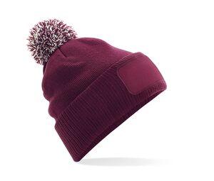 Beechfield BF443 - Berretto snowstar® con area di branding Burgundy / Off White