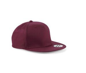 Beechfield BF610 - Cappellino 5 Pannelli Snapback Rapper Burgundy