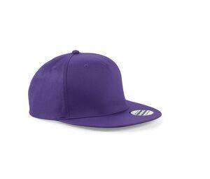 Beechfield BF610 - Cappellino 5 Pannelli Snapback Rapper Purple