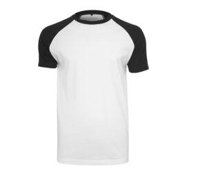 BUILD YOUR BRAND BY007 - T-shirt baseball Bianco / Nero