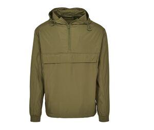 Build Your Brand BY096 - Giacca con zip 1/4 da uomo Olive Green
