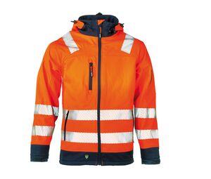 Herock HK190 - Giacca Softshell Gregor High Visibility Fluorescent Orange/Navy
