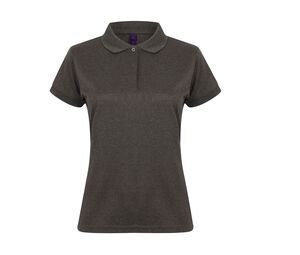 Henbury HY476 - Polo da donna traspirante Heather Charcoal