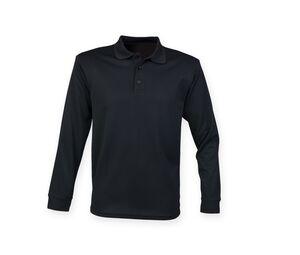 Henbury HY478 - Polo manica lunga Black