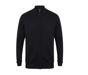 Henbury HY718 - Cardigan stile bomber Blu navy