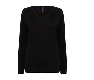 Henbury HY721 - Maglia da donna con scollo a V Black